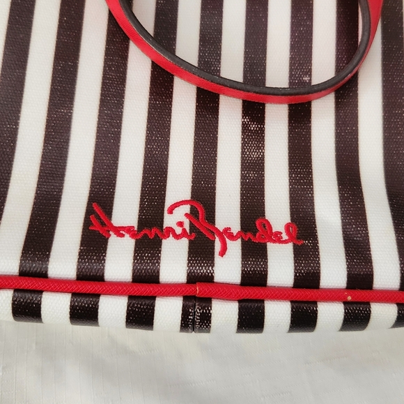 Henri Bendel Iconic Red Brown Runway Model Travel Weekender Hanging Bag w/Hook! - Picture 13 of 14